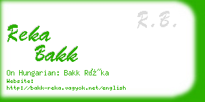 reka bakk business card